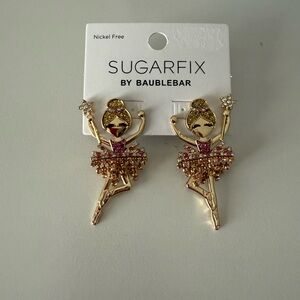 SUGARFIX by BaubleBar Ballerina Drop Earrings Christmas Winter Festive Jewelry